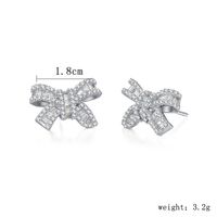1 Pair Simple Style Classic Style Heart Shape Inlay Sterling Silver Zircon Ear Studs sku image 1