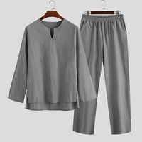Men's Solid Color Pants Sets Men's Clothing main image 1