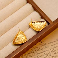 1 Pair Marine Style Simple Style Triangle Plating Copper 18K Gold Plated Ear Studs main image 4