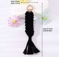 Simple Style Solid Color Cotton Plating Braid Bag Pendant Keychain main image 2