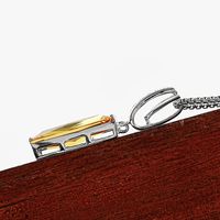 Kupfer Weißgold Plattiert Klassisch Retro Inlay Quadrat Zirkon Halskette Mit Anhänger main image 4