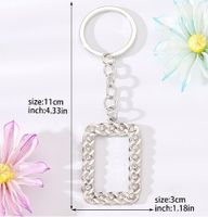 Casual Simple Style Rectangle Alloy Plating Inlay Rhinestones Bag Pendant Keychain main image 2