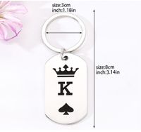Simple Style Letter Crown Stainless Steel Bag Pendant Keychain main image 2