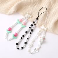 IG Style Sweet Flower Bow Knot Dice Beaded Beaded Chain Mobile Phone Chain main image 1