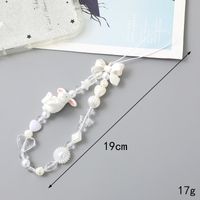 IG Style Sweet Flower Bow Knot Dice Beaded Beaded Chain Mobile Phone Chain main image 2