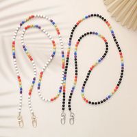 Simple Style Color Block Beaded Beaded Mobile Phone Chain main image 1