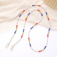 Simple Style Color Block Beaded Beaded Mobile Phone Chain main image 3