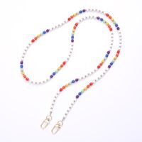 Simple Style Color Block Beaded Beaded Mobile Phone Chain main image 5
