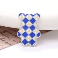 1 Piece 24 * 35mm Zinc Alloy Pearl Bear Polished Patch Material sku image 2
