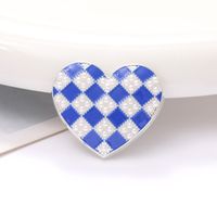 1 Pieza 34x30mm Aleación De Zinc Perla Forma De Corazón Pulido Material De Diamante Pegado sku image 4