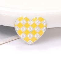 1 Piece 34 * 30mm Zinc Alloy Pearl Heart Shape Polished Sticking Diamond Material sku image 8