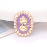 1 Piece 24 * 30mm Zinc Alloy Pearl Human Oval Polished Patch Material sku image 5