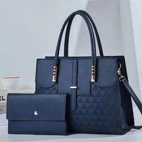 Women's Medium Pu Leather Triangle Geometric Classic Style Zipper Buckle Bag Sets sku image 7
