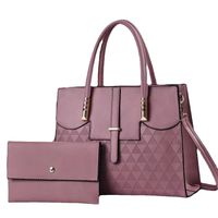 Women's Medium Pu Leather Triangle Geometric Classic Style Zipper Buckle Bag Sets main image 2