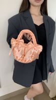 Women's Medium Velvet Bow Knot Elegant Open Handbag sku image 2