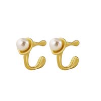 1 Pair Elegant Classical Simple Style Pearl Plating Inlay 304 Stainless Steel Artificial Pearls 18K Gold Plated Ear Studs main image 9