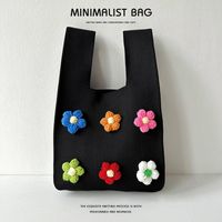Women's Medium Polyester Flower Cute Open Handbag sku image 7