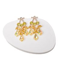 Elegant Simple Style Geometric Artificial Crystal Irregular Zircon Women's Drop Earrings 1 Pair main image 2