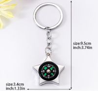Simple Style Compass Star Heart Shape Alloy Plating Bag Pendant Keychain main image 2