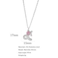 Simple Style Classic Style Constellation Stainless Steel Inlay Rhinestones Pendant Necklace 1 Piece sku image 4