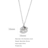 Simple Style Classic Style Constellation Stainless Steel Inlay Rhinestones Pendant Necklace 1 Piece sku image 3