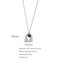 Simple Style Classic Style Constellation Stainless Steel Inlay Rhinestones Pendant Necklace 1 Piece sku image 7