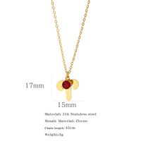 Simple Style Classic Style Constellation Stainless Steel Inlay Rhinestones Pendant Necklace 1 Piece sku image 14