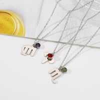Simple Style Classic Style Constellation Stainless Steel Inlay Rhinestones Pendant Necklace 1 Piece main image 3