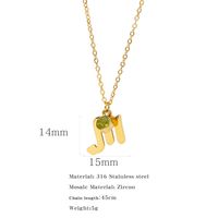 Simple Style Classic Style Constellation Stainless Steel Inlay Rhinestones Pendant Necklace 1 Piece sku image 22