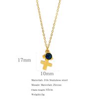 Simple Style Classic Style Constellation Stainless Steel Inlay Rhinestones Pendant Necklace 1 Piece sku image 21