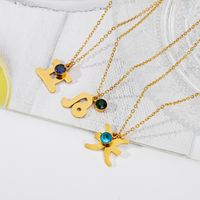 Simple Style Classic Style Constellation Stainless Steel Inlay Rhinestones Pendant Necklace 1 Piece main image 2