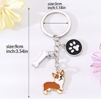 Süß Einfacher Stil Hund Pfotenabdruck Unvergesslich Legierung Überzug Taschenanhänger Schlüsselbund main image 2