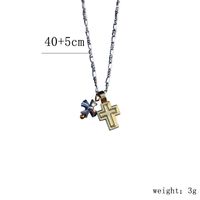 Sterling Silver Simple Style Classic Style Color Block Inlay Zircon Pendant Necklace sku image 1