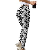 Classic Style Color Block Chemical Fiber Blending Polyester Active Bottoms Skinny Pants main image 1