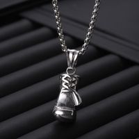 304 Stainless Steel Hip-Hop Punk Scissors COMD Hammer Turquoise Glass Stone Pendant Necklace sku image 6