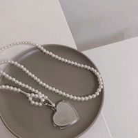 Sweet Cool Style Heart Shape Imitation Pearl Beaded Women's Chain Belts sku image 1