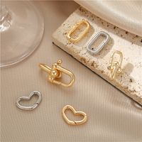 1 Piece 10.8*20mm 16*27.6mm Copper Heart Shape Solid Color Polished Connector main image 5