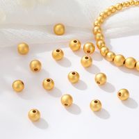50 PCS/Package Diameter 3mm Diameter 4mm Diameter 6 Mm Hole 1~1.9mm Copper Solid Color Sandblasted Beads main image 2