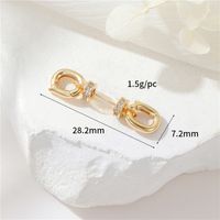 1 Piece 28.2*7.2mm 28.4*11.4mm 7*14.8mm Copper Zircon 14K Gold Plated Geometric Polished Jewelry Buckle main image 2