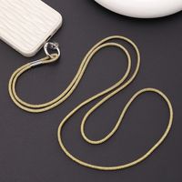 Simple Style Solid Color Nylon Metal Plating Mobile Phone Chain main image 5