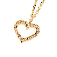 Sterling Silver Simple Style Heart Shape Plating Inlay Zircon Pendant Necklace main image 5