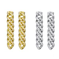 1 Pair IG Style Geometric Plating Inlay Copper Zircon Earrings main image 1