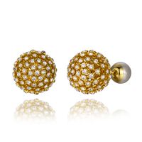 1 Paire Style IG Traverser Placage Incruster Le Cuivre Perles Artificielles Zircon Des Boucles D'Oreilles sku image 15