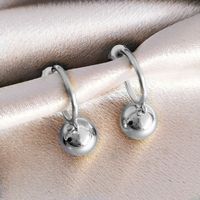 1 Paire Style Simple Géométrique Incruster Le Cuivre Perles Artificielles Agate Plaqué Or 14K Boucles D'oreilles sku image 4