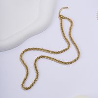 IG Style Geometric Imitation Pearl Titanium Steel Beaded Plating Women's Necklace sku image 5