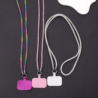 Simple Style Colorful Solid Color Nylon Metal Plating Mobile Phone Chain main image 1