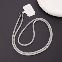 Simple Style Colorful Solid Color Nylon Metal Plating Mobile Phone Chain main image 4