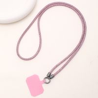 Simple Style Colorful Solid Color Nylon Metal Plating Mobile Phone Chain main image 6