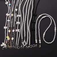 Simple Style Bow Knot Imitation Pearl Beaded Chain Mobile Phone Chain main image 1