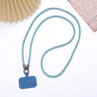 Simple Style Colorful Solid Color Nylon Metal Plating Mobile Phone Chain sku image 6